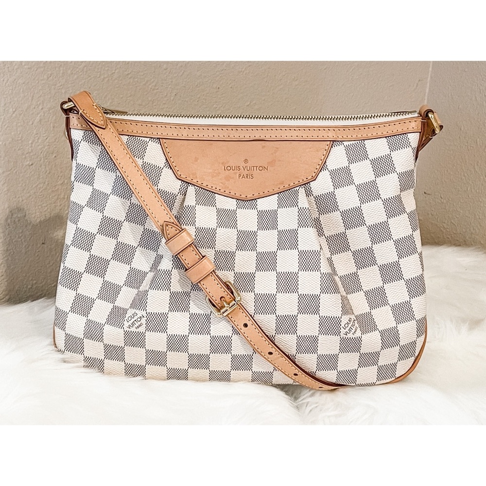 AUTHENTIC Louis Vuitton Damier Azur Siracusa PM